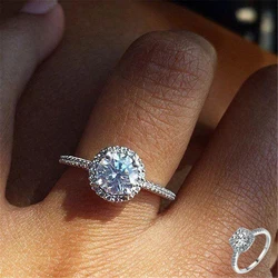Double Fair Brand Cubic Zirconia Engagement/Wedding Rings Rose Gold Color Fashion CZ Stone Jewelry For Women Anel DFR319M