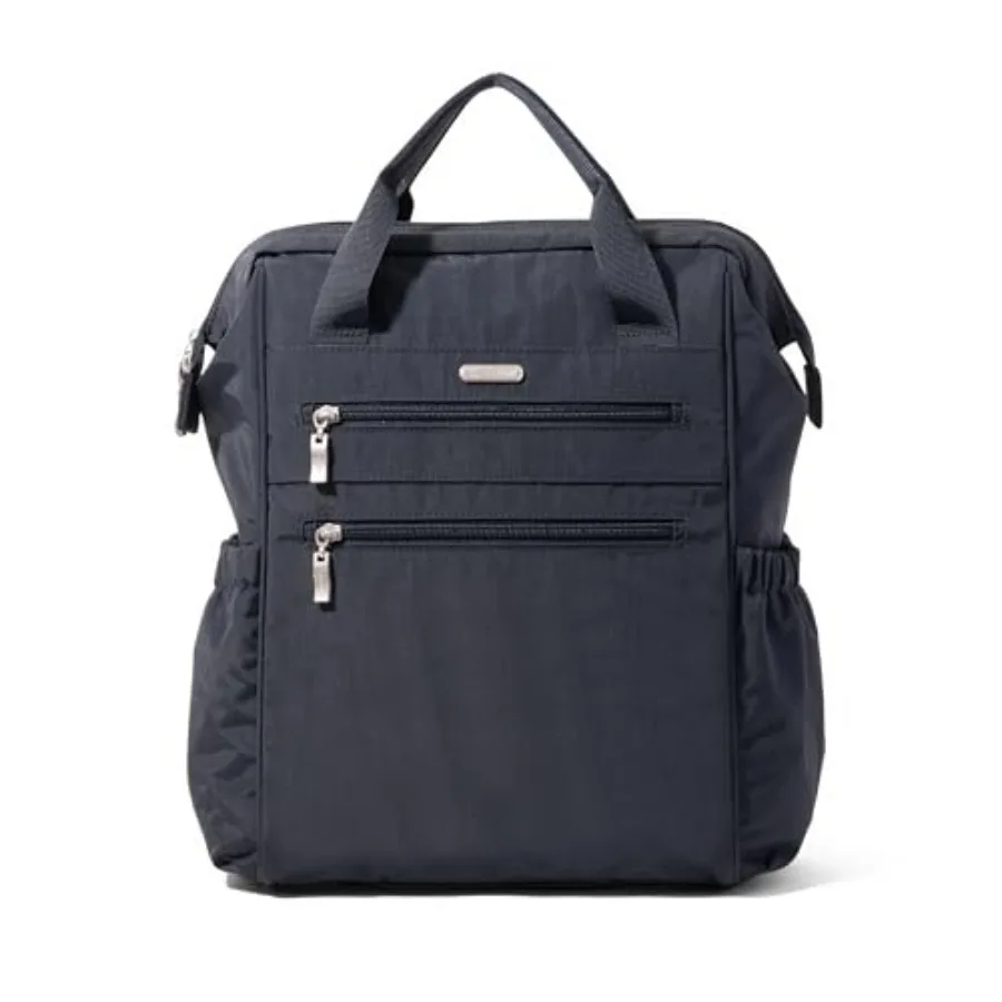 

City Scape Backpack 15x11 Inch Lightweight Work Travel Bag with Luggage Sleeve and RFID Protection in Black