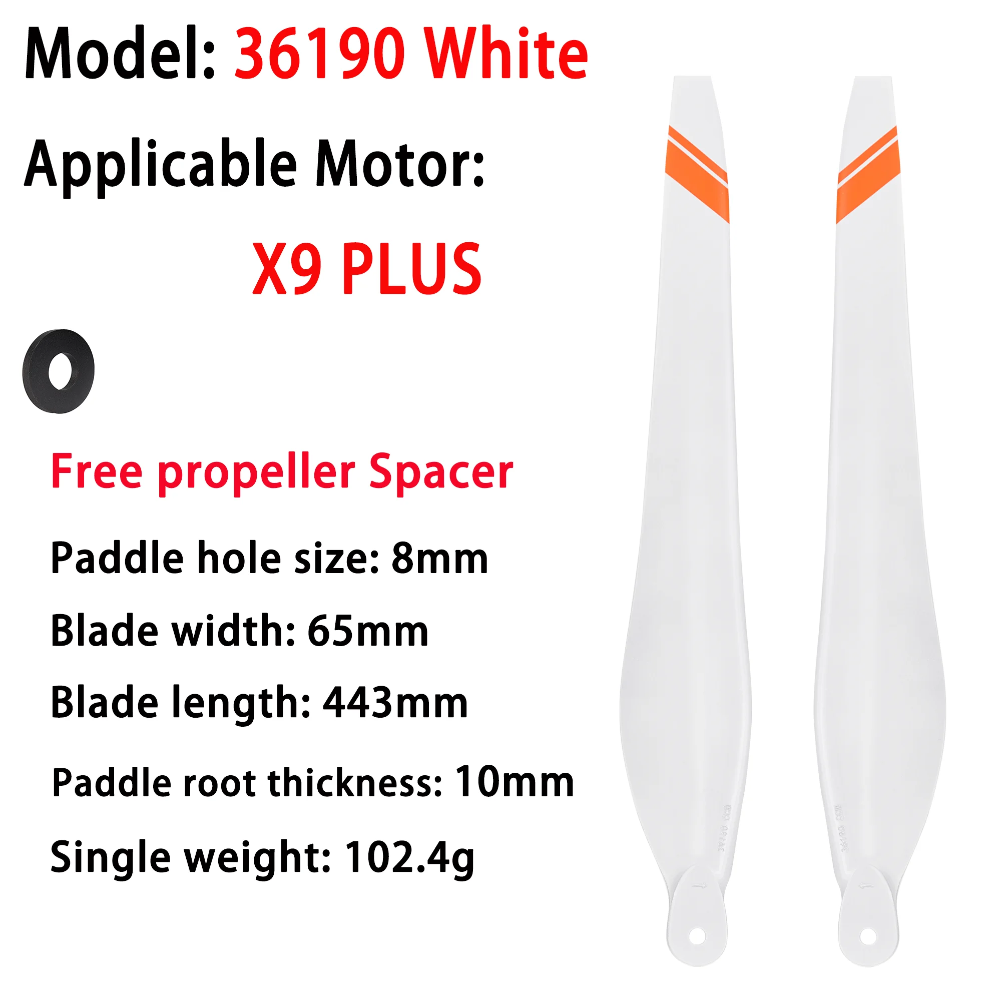 

36190 Carbon Nylon White Propeller 36 Inch CW CCW Props For Hobbywing X9/X9 Plus/X9Max Agricultural Drone Accessories