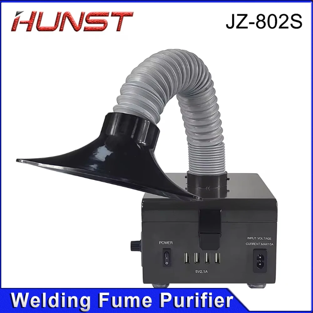 HUNST ZJ- 802 ZJ- 802S لحام آلة استخلاص الدخان الهواء الغبار تنقية الدخان USB شاحن سريع الهاتف الصناعي PCB أداة إصلاح لحام