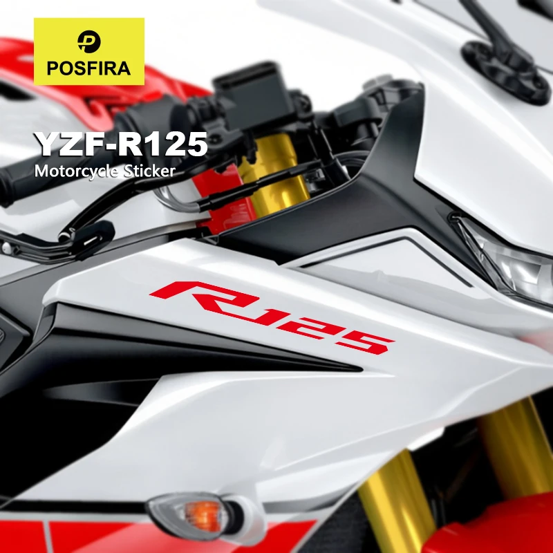 POSFIRA دراجة نارية ملصق شارات الفينيل لياماها YZF R125 2008-2025 2024 2023 2022 2021 2020 2019 2009 2012 2013 اكسسوارات