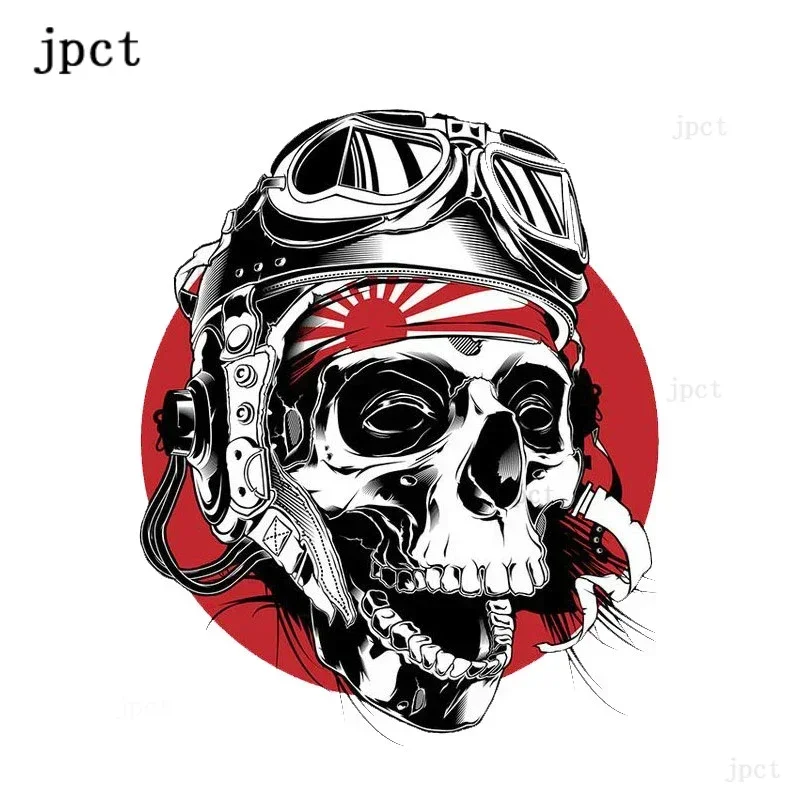

CMCT personalized skull notebook travel bag helmet sticker Japanese skull accessories Waterproof PVC Vinyl Sticker 13cm * 11cm