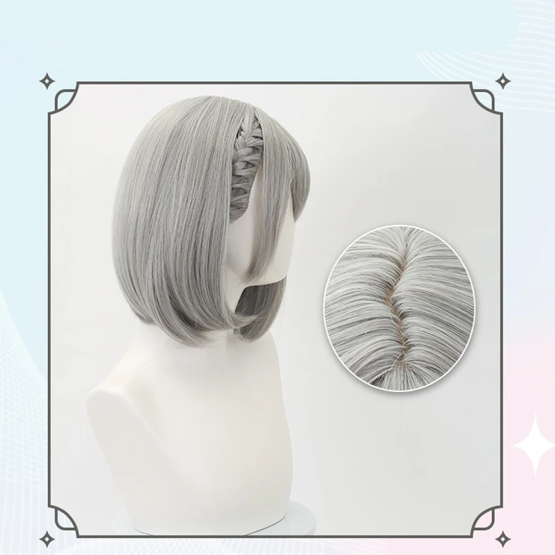 Jogo delta força cosplay perucas hackclaw 40cm longo festa hackclaw peruca cosplay feminino resistente ao calor cabelo sintético + peruca boné