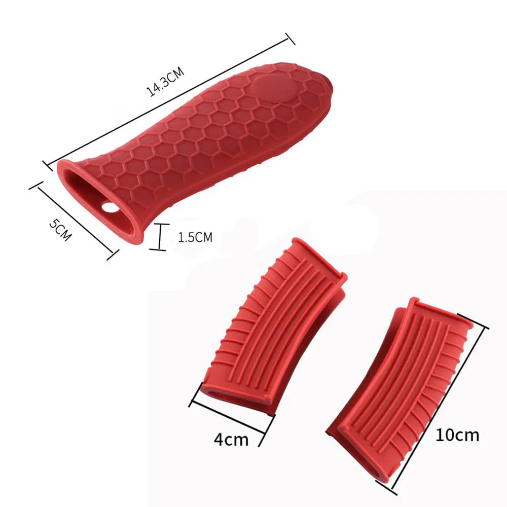 Heat Resistant Non Stick Holder Silicone Cookware Pot Handle Holder Protective Cover Pan Handle Cover Kitchen Accessories