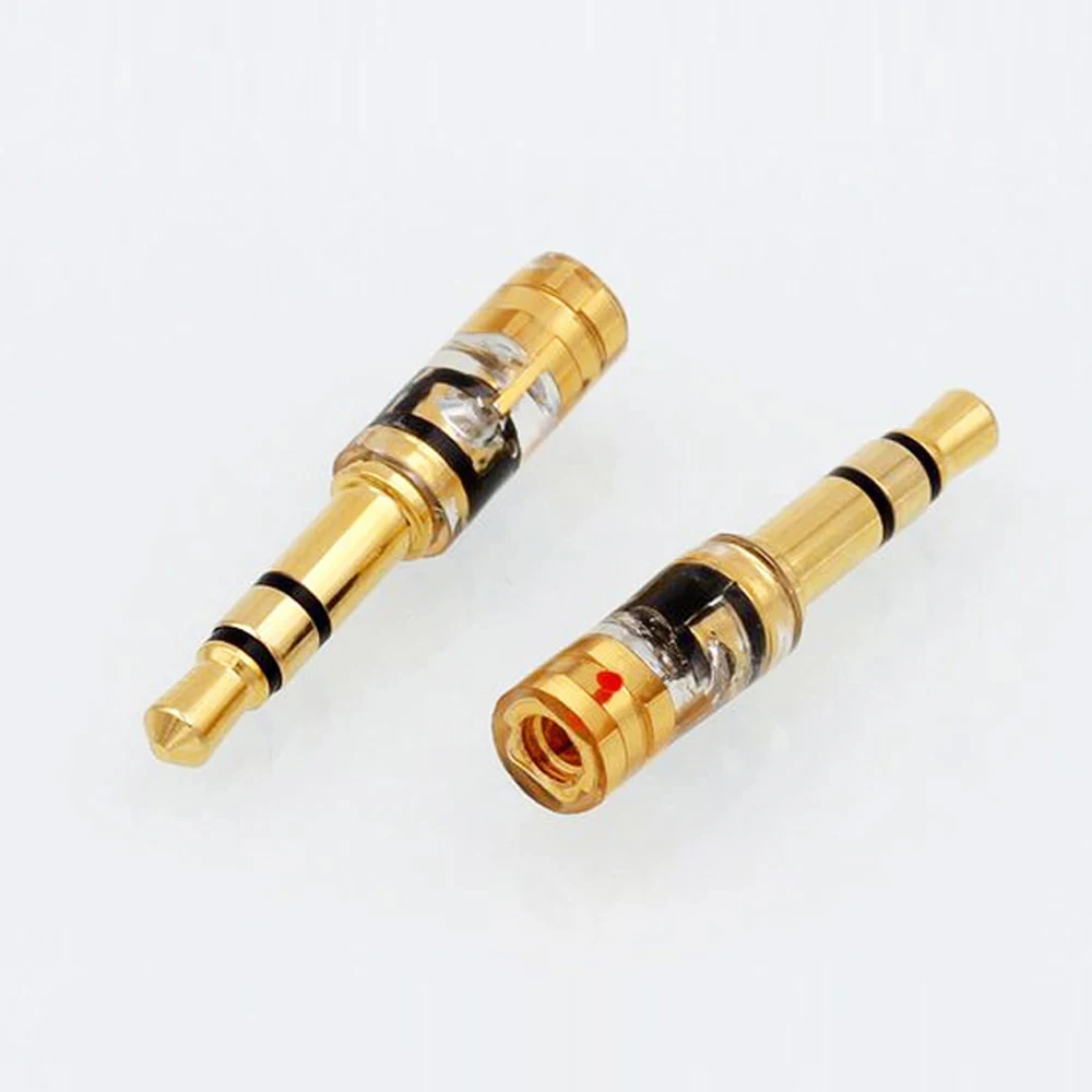 1 pair Gold Plated MMCX or 0.78mm to 3.5mm Jack Earphone Connector for D600 D7100 Z1 Z1R  t1 t5p FOCAL ELLEAR Headphones