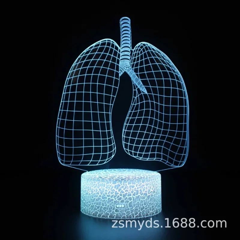 2024 New Brain Heart Organ Series 3D Strange Night Light LED Stereo Lamp Modeling Lamp USB Featured Bedside Table Lamp Hot