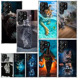 Cool Animal Big Cat Tiger Phone Case For Samsung Galaxy S25 S24 S23 S22 Ultra S21 FE S20 Plus S10 + S10E Art Fundas Back Cover S