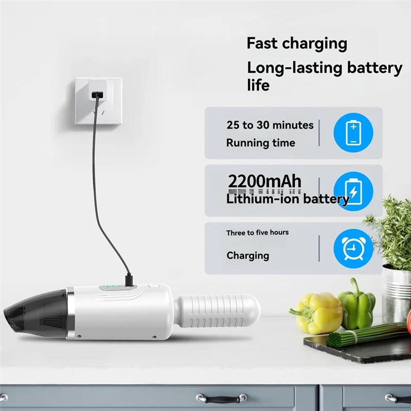 TAIGH-Household Wireless Handheld Car Vacuum Cleaner,Large Suction High-Power Blowing And Suction Function Desktop Dust Collecto