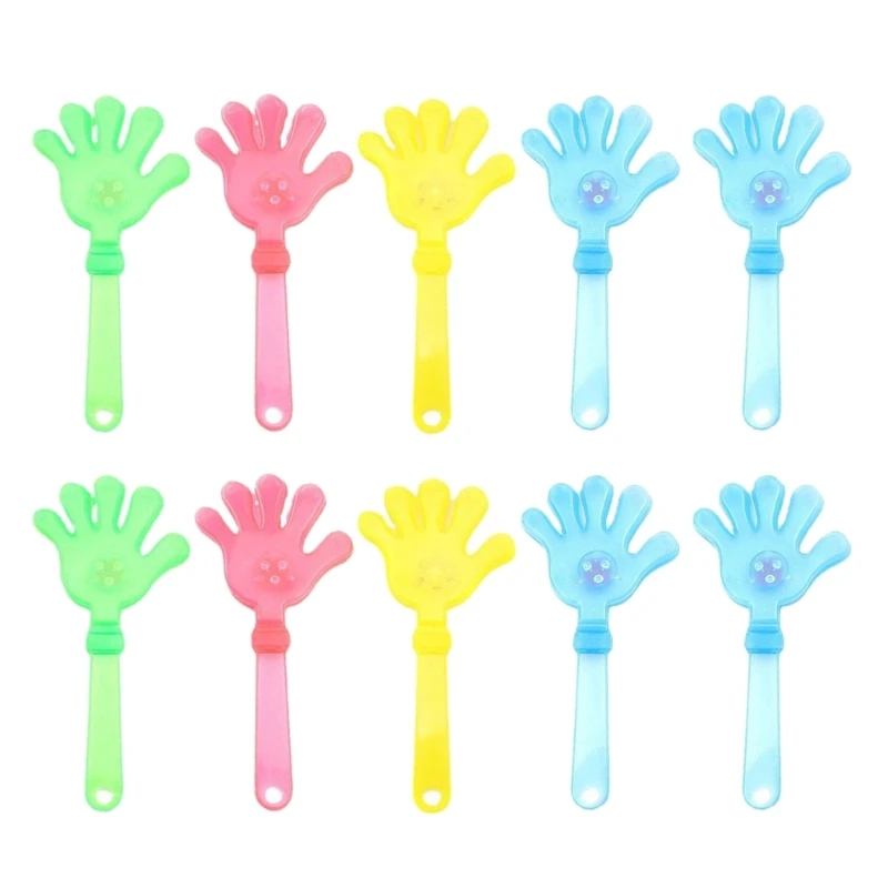 10pcs Light up LED Hand Clappers Clap Hands Toy for Night Event and Celebration Party Supplies Festival Noise Maker D2RD