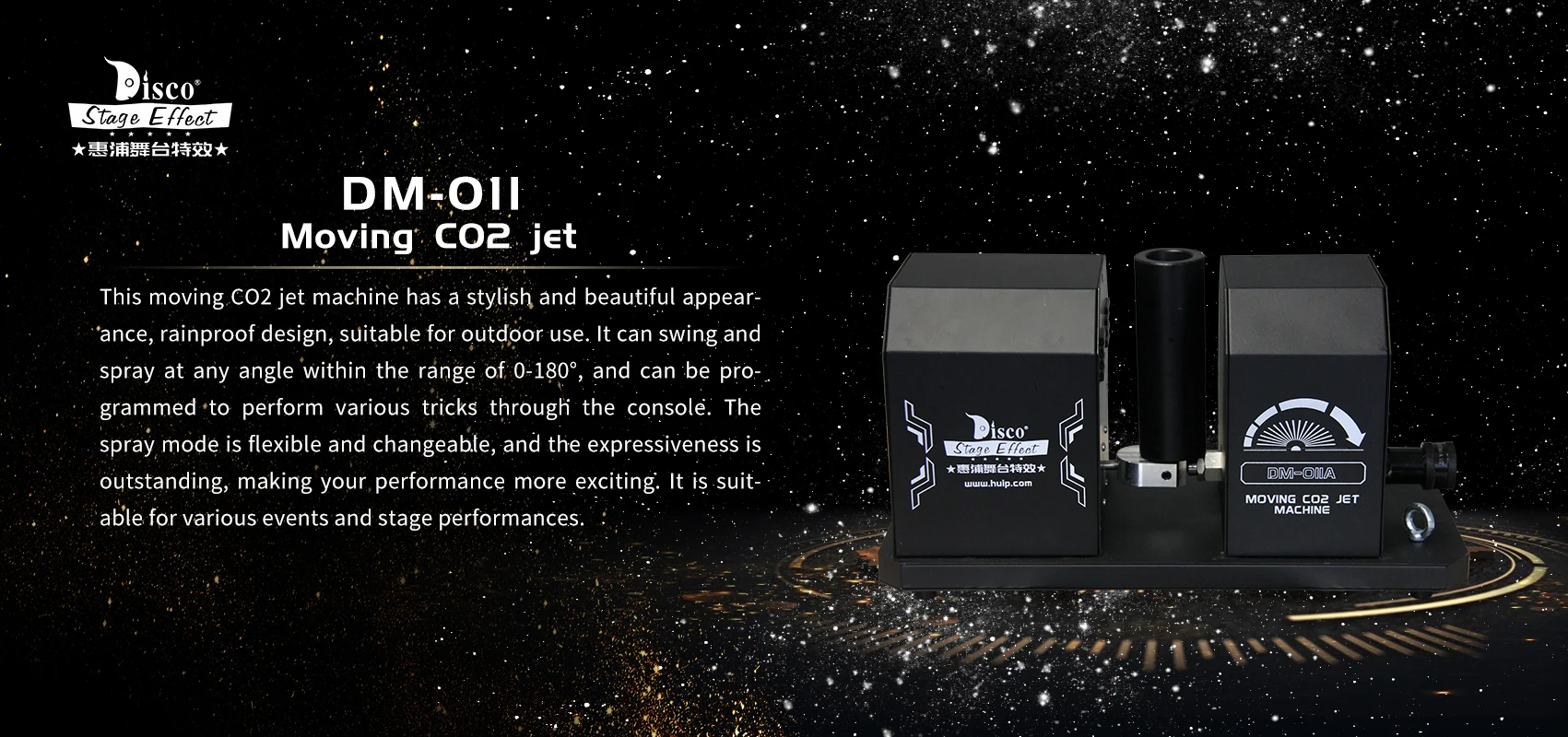 Moving Co2 Jet Machine with Dmx in Stage Effect DJ Equipment in Stage Smoke Effects Co2 Smoke Machine Disco Jet Sfx