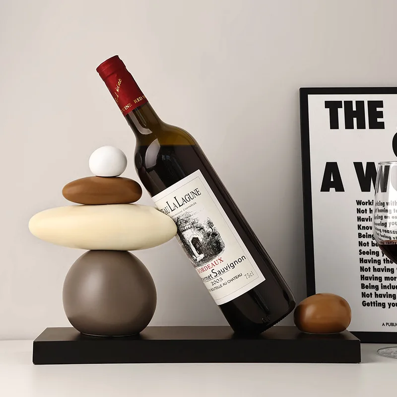 Time Comes And Goes, Red Wine Rack Ornament Light Luxury High-end Home Furnishing, Living Room Dining Side Cabinet Wine Cabinet