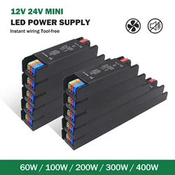 60W 100W 200W 300W 400W trasformatore di illuminazione AC 110V 220V a DC12V 24V convertitore adattatore di alimentazione a Led per Driver di luce di striscia