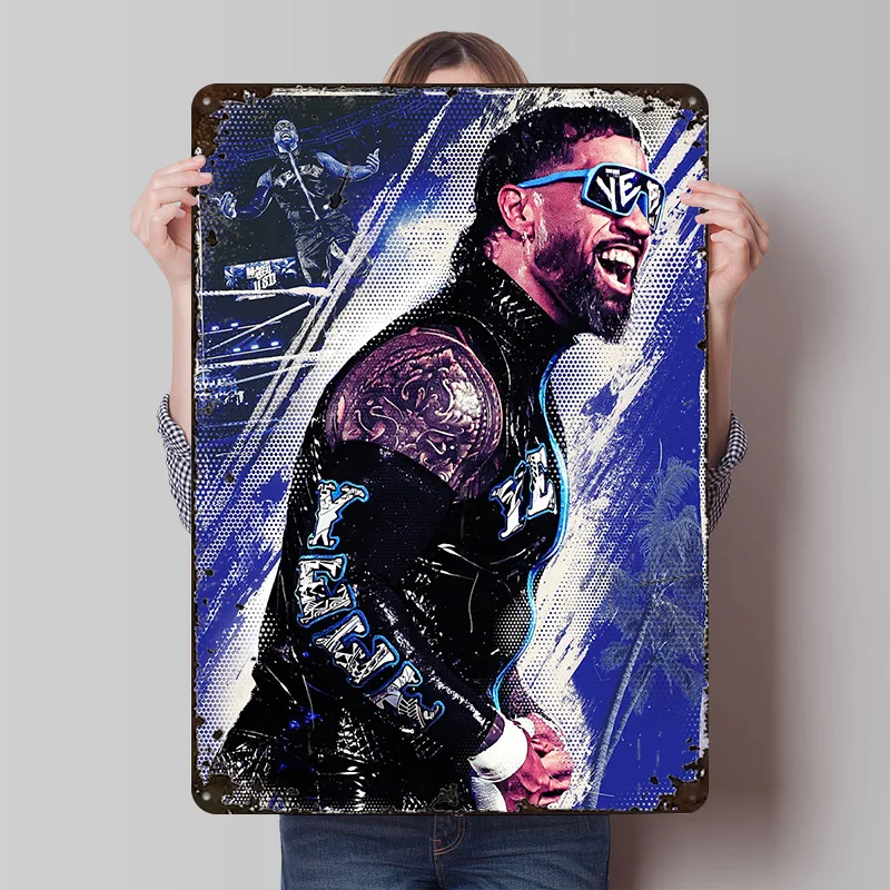 Jey Uso Yeet Metal Poster Tin Signs Bedroom Decoration Gaming Custom Metal Sign for Wall Art Decoration Wand Deko House Decor