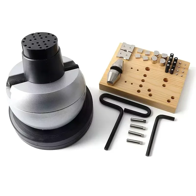 Jewelry Making Tools Small & Large Engraving Block Wooden Plate Gem Stone Setting Ball Vise With Accessories