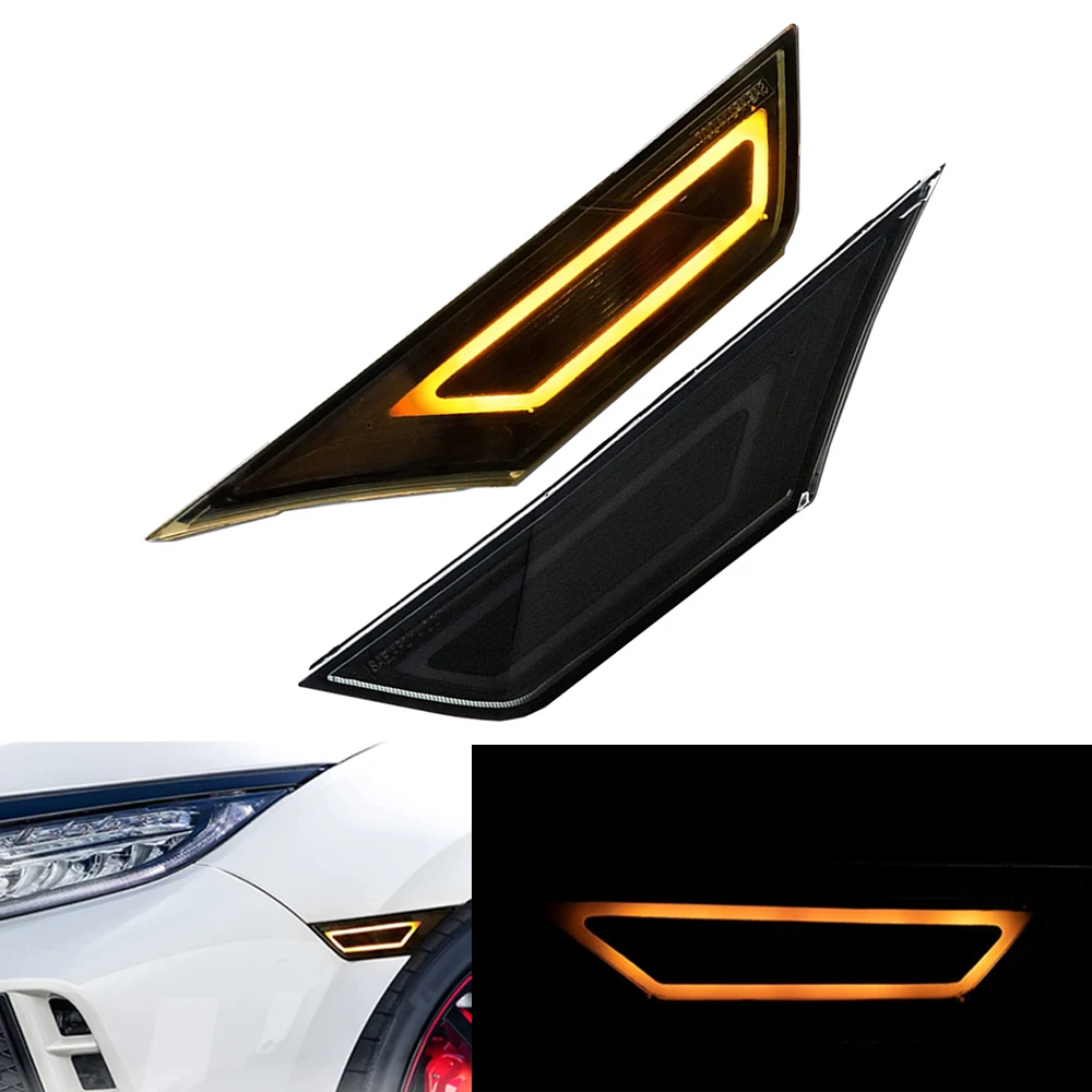 2pcs For Honda Civic 2016 2017 2018 2019 2020 2021 Side Mirror Turn Signal Lights Left and Right 33800-TBA-A2 33800TBAA2 view 3