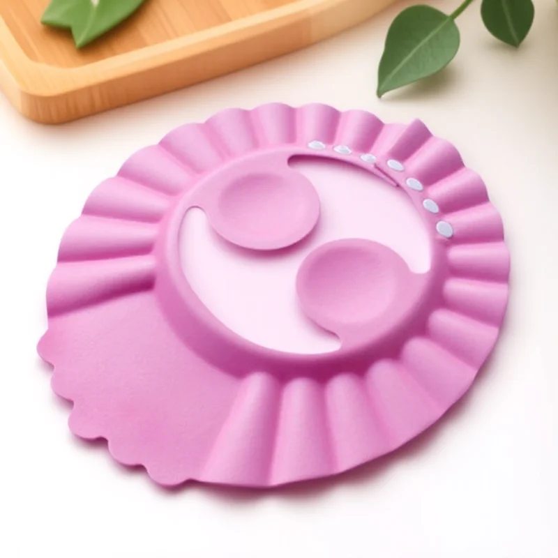 

Adjustable Baby Shower Cap Thickened Ear Protection Shampoo Cap for Kids Safe Bathing Washing Hair Tray