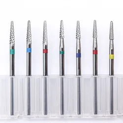 6 Types Tungsten Carbide Nail Drill Bit Electric Nail Mills Cutter for Manicure Machine Nail Files Accessories