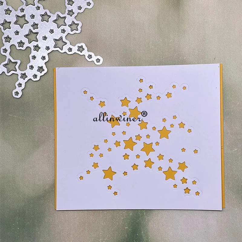 Irregular background of stars Metal Cutting Dies Stencils Die Cut for DIY Scrapbooking Album Paper Card Embossing