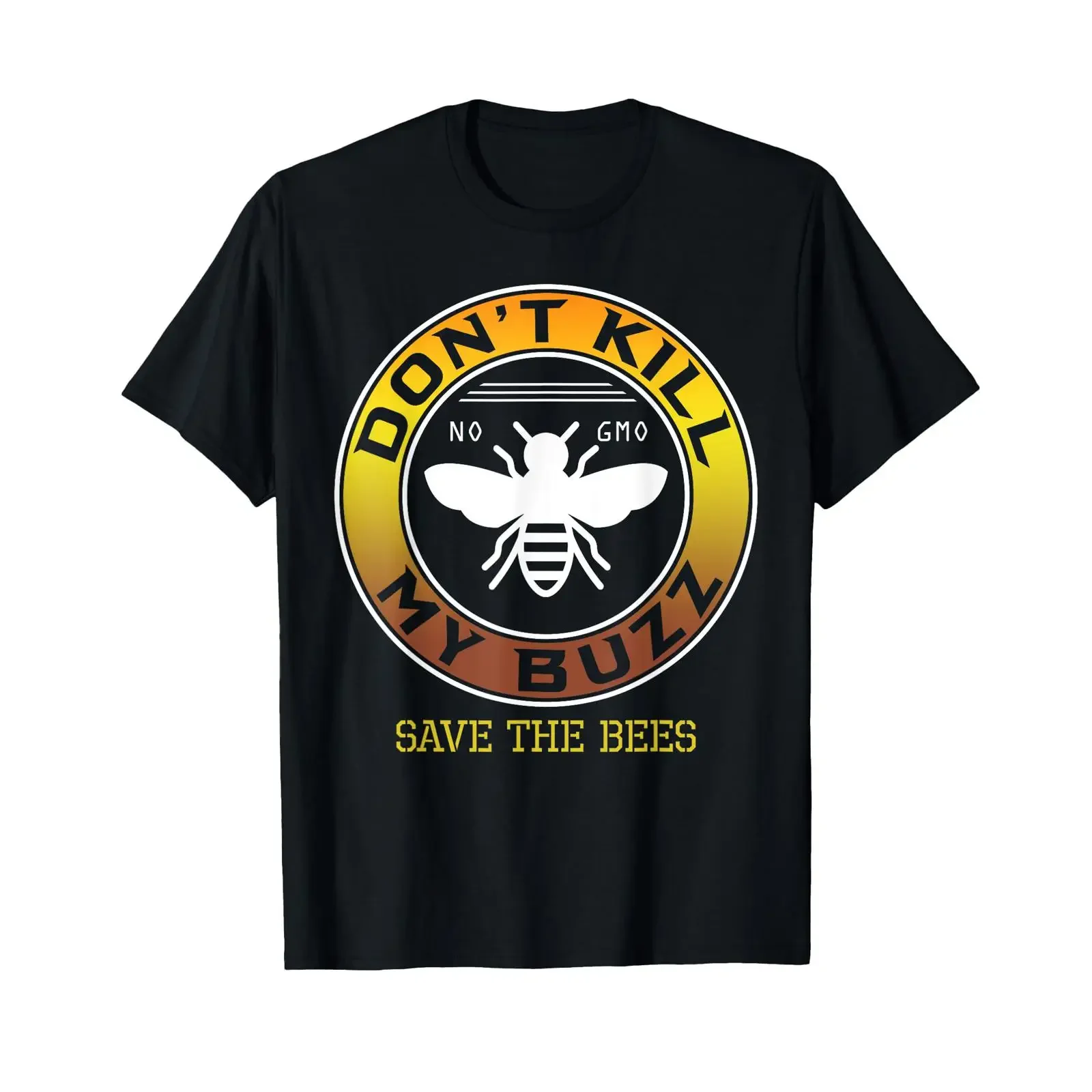 Kill Not My Buzz Kein GMO Save the Bees T Shirt vintage Washed Stylish designer clothes Slightly streetwear Breathable Unisex