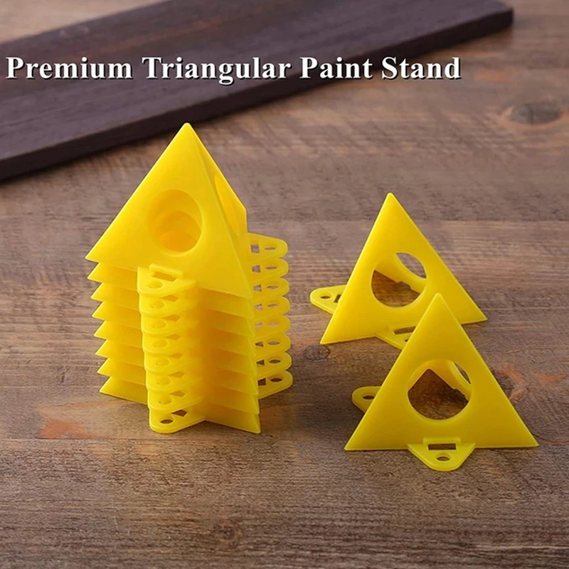 10pcs Pyramid Stands Set Triangle Stands Paint Tool Triangle Paint Pads Feet for Woodworking Carpenter Accessories Paint Pads