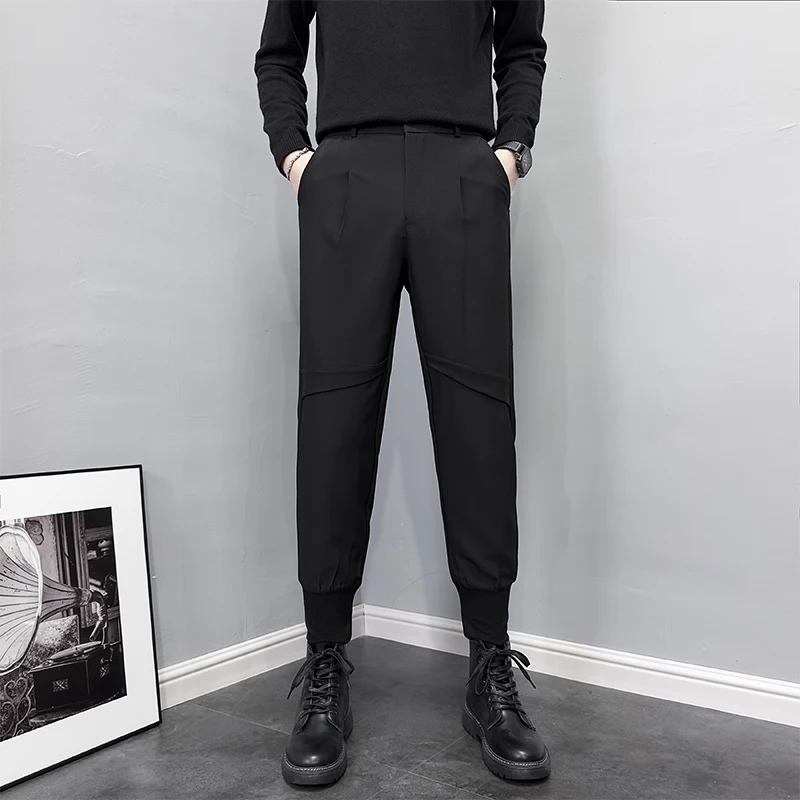 

Мужские брюки-харланы Slim Fit для весны и осени: повседневные, универсальные, функциональные, модные, для молодежи, придающие энергичный вид