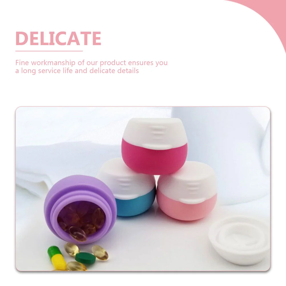 4 Pcs Cream Travel Container with Lid Empty Makeup Pots 45x45cm Pp Silica Gel Leakproof Jars Cosmetics Cases