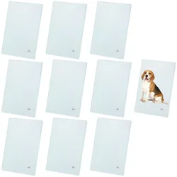 10PCS Sublimation Glass Photo Frames Blank Tempered Glass Frames Glass Picture Frames 4.3 X 6.3 Inches Heat Transfer Frames