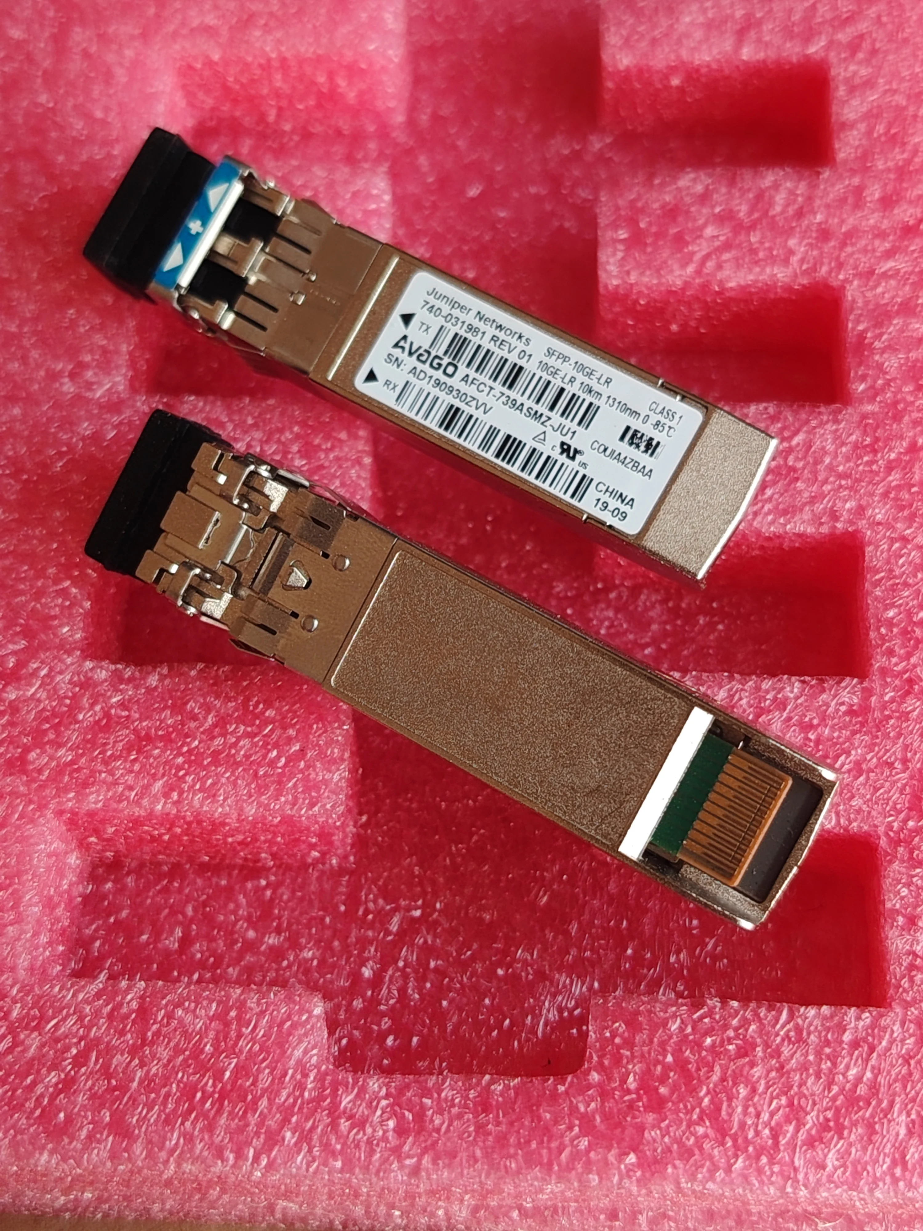 Original Juniper SFP+ 10G 10KM Transceiver 740-021309 AFCT-739SMZ-JU1 10GBASE-LR 10KM 1310NM 10GB Fiber Module Sfp