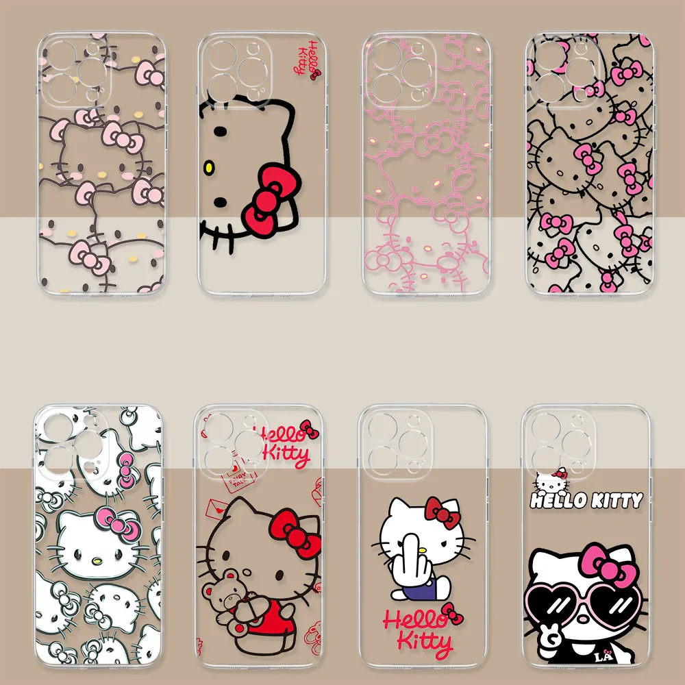 Cartoon Hello Kitty Cute KT Cat Case For Infinix HOT 40 30 30I 20 20I 20S 12 12I 11 10 Play 10S Tecno Spark 20 10 Pro Plus Cover