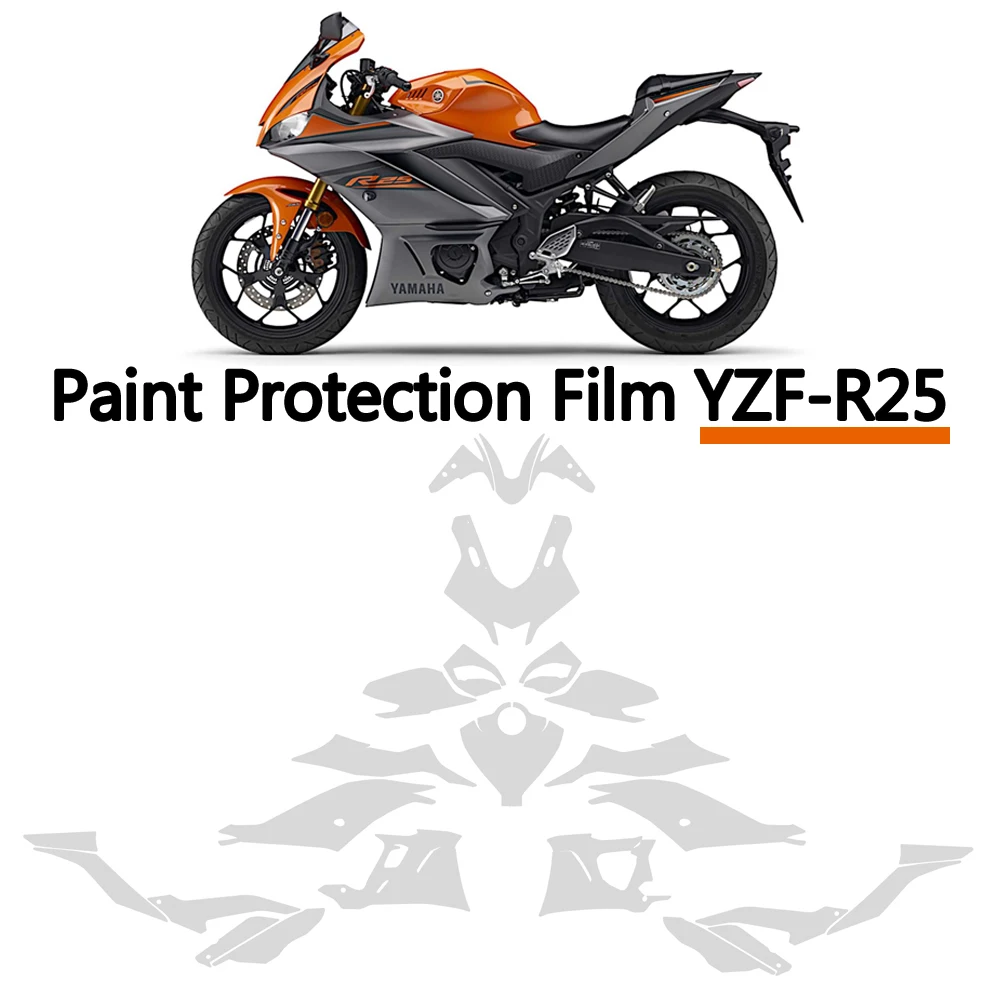 

For Yamaha YZF R3 R25 Motorcycle TPU Complete Protective Film YZF-R3 Set Body Protection Sticker YZF-R25 PPF Invisible Car Cover