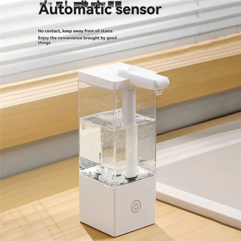 A83G-موزع الصابون الأوتوماتيكي بدون تلامس تصميم ذكي حثي 490 مل سعة كبيرة للاستخدام المنزلي والمكتبي