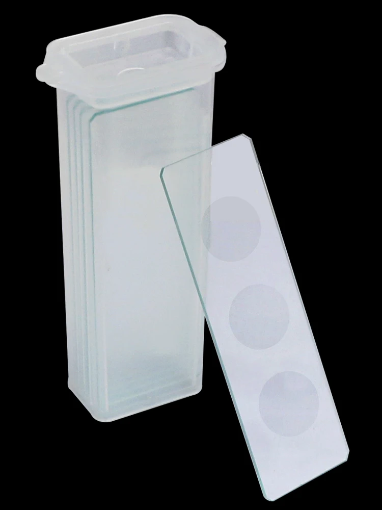 Lames en verre vierge Concave réutilisables ou lames préparées pour Microscope biologique, consommables labiaires, 5 pièces
