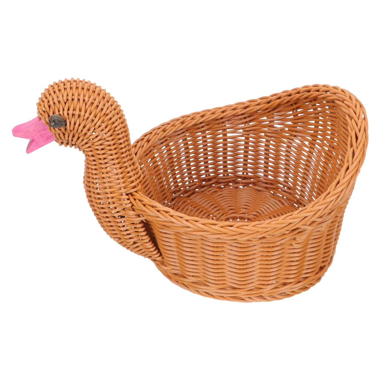 

Shaped Woven Basket Plastic Storage Fruit Sundries ganizer Imitation Rattan Kitchen Living Room Decoration Gift Empty