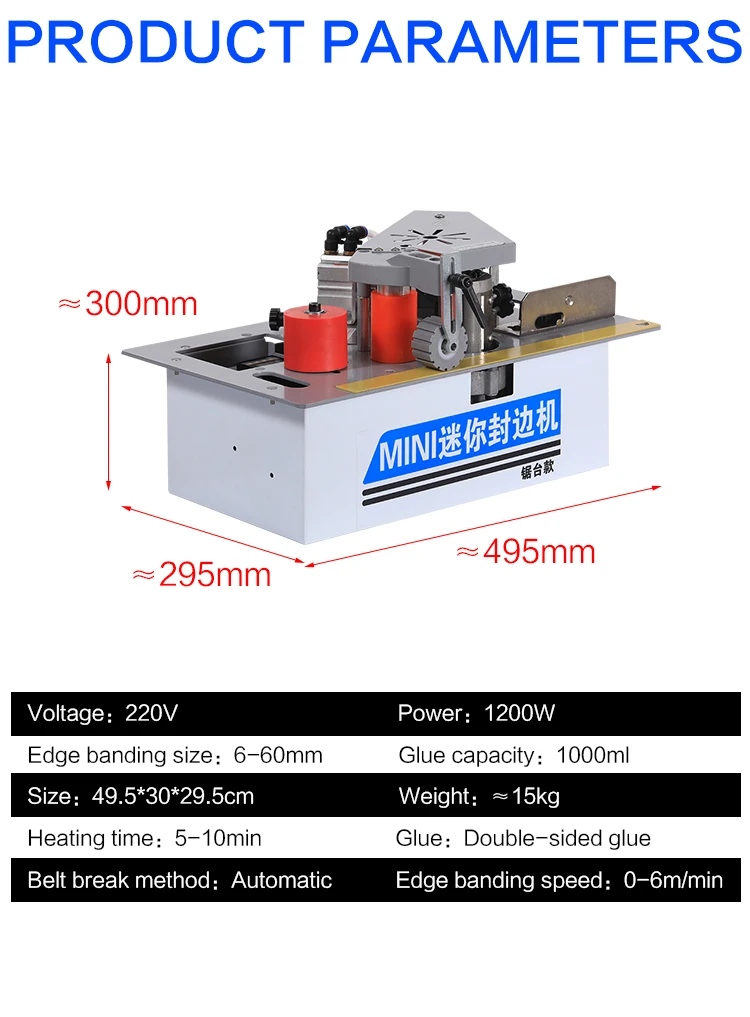 Edge Banding Machine JT-33 Wood Mexico Philippines India Thailand Ordinary Spain Indonesia Marketing OEM Key Motor Power Air