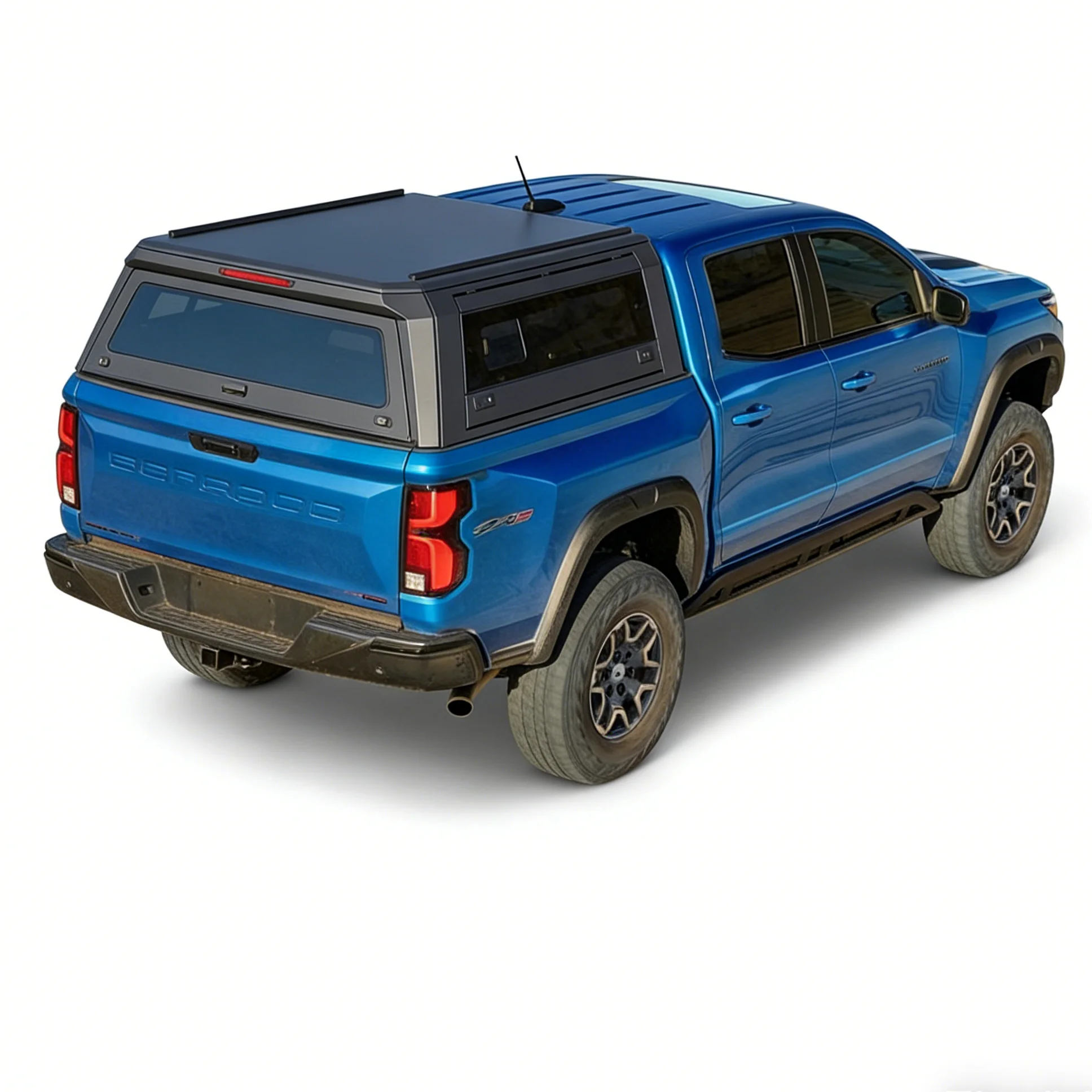 Top Grade Work Pickup Cap Lockable UV Resistant Topper Canopy for Ridgeline &  GMC Colorado (High Rise + Side Tent)