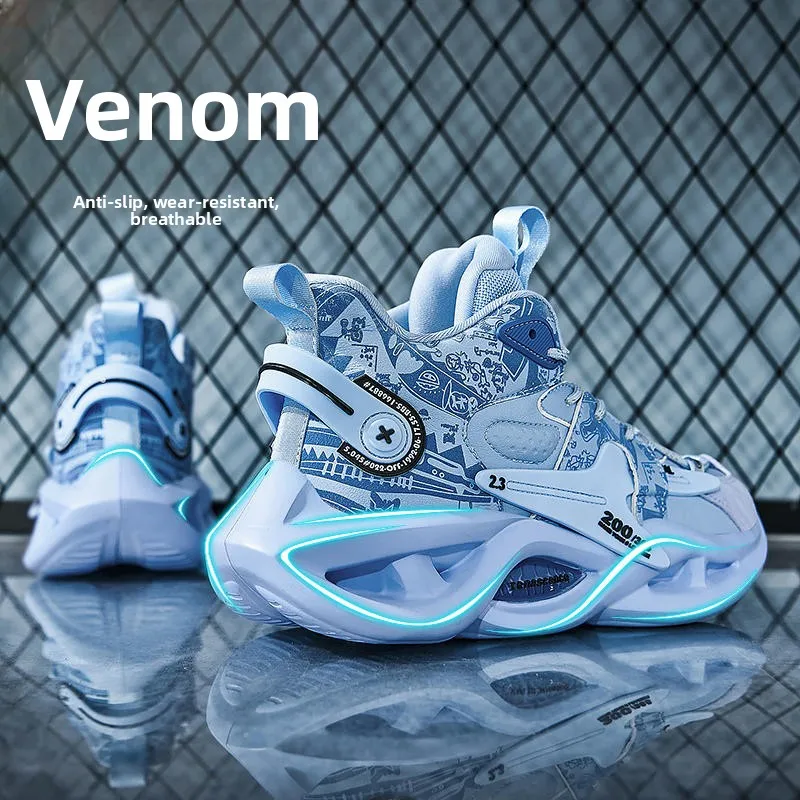 High Top Basketball Sneakers Men's Winter Fleece Lined Cotton Shoes Youth Running Ball Shoes Korean Style Low Top Glue Adhesi...