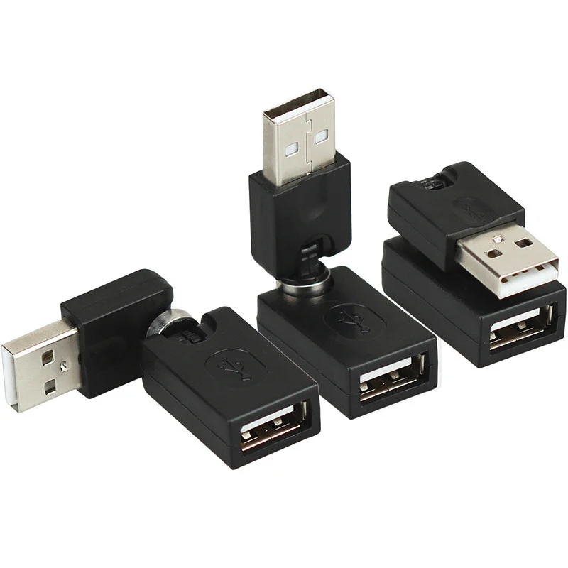 1PCS Flexible Swivel Twist Angle 360 Degree Rotating USB 2.0 Adapter Converter GK99