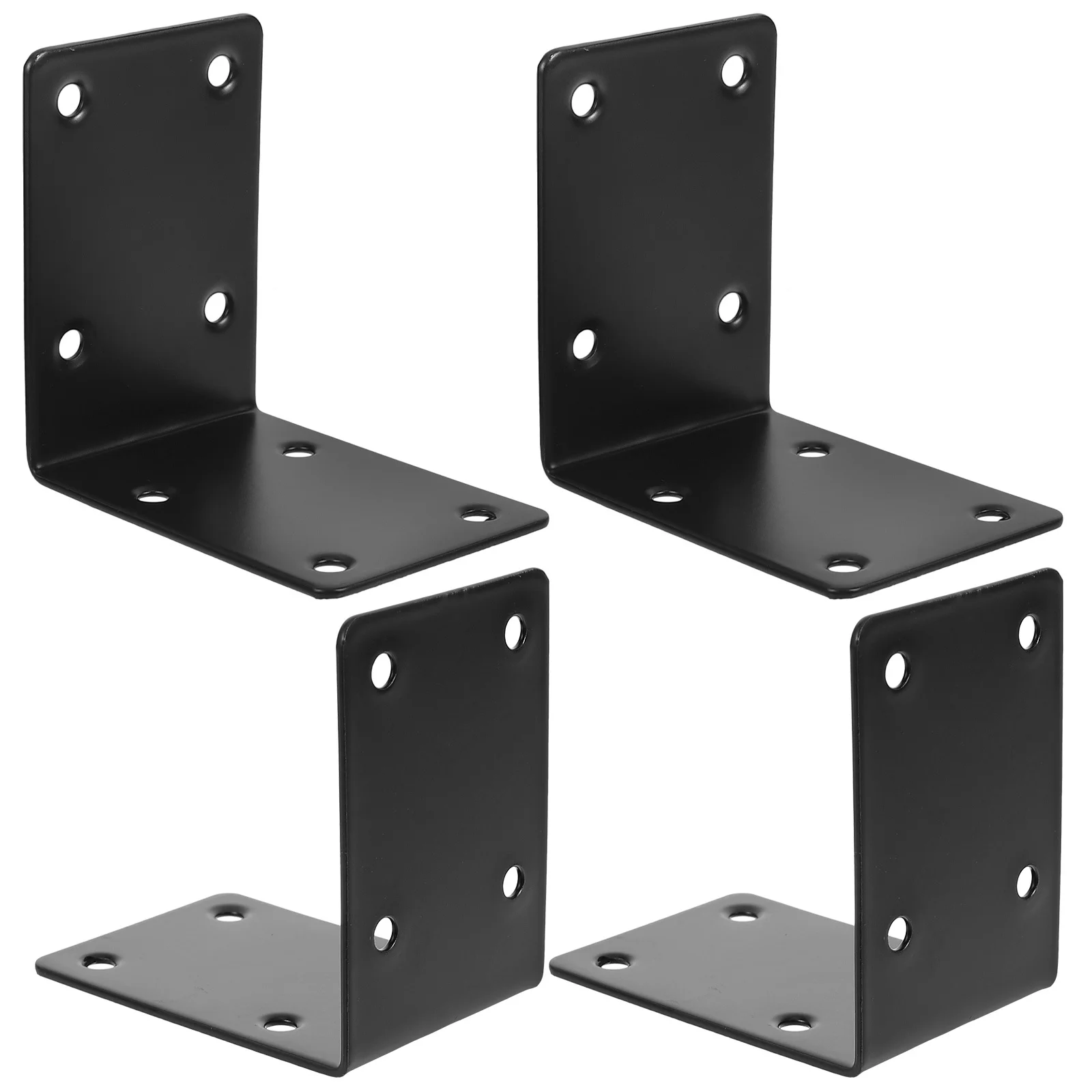 

4pcs Stainless Steel Black Corner Braces For Wood Furniture Repair Right Angle Bracket Shelf Cabinet Mounting L Brackets Small