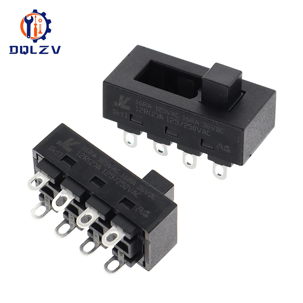 12A 250V 3 Position 8 Pin Toggle Slide Switches LQ-103H Hair Dryer Switches