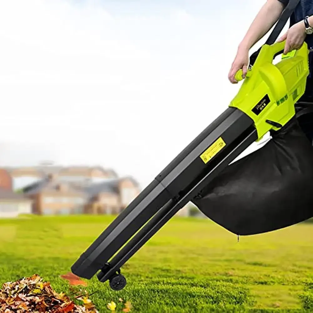 

3-in-1 Leaf Blower Vacuum Cleaner 3000W Shredder Shoulder Strap 40L Collection Bag Guide Wheels 270km/h Speed High Efficiency