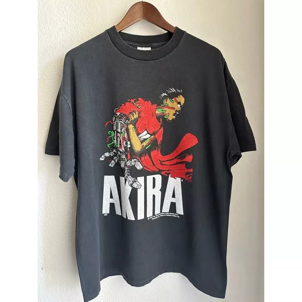 Akira Anime Rare 90's Moive Black Retro Unisex T-shirt Reprint   Casual and comfortable summer cotton