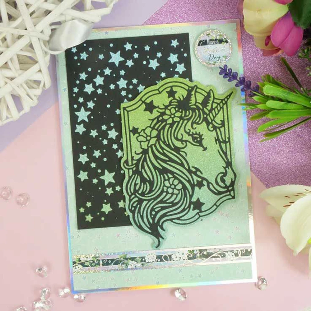 Lucky Goddess Metal Cutting Dies Starry Background Diy Scrapbooking Photo Album Decorative Embossing Paper Card Crafts