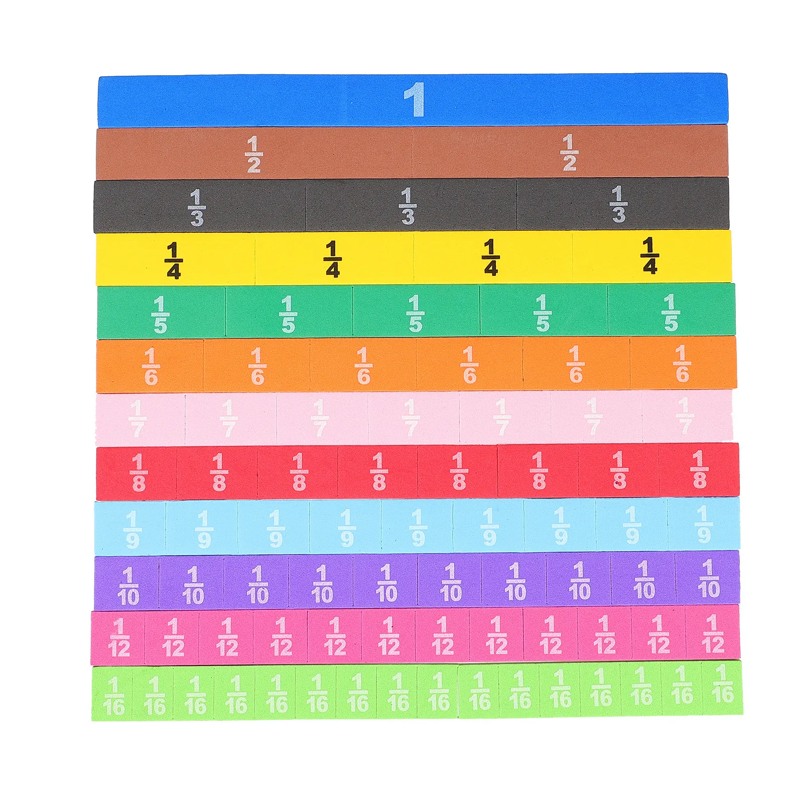 1Set Math Fraction Cubes Rainbow Colorful Fractions Early Education Learning Cubes for Kids Intelligence Development
