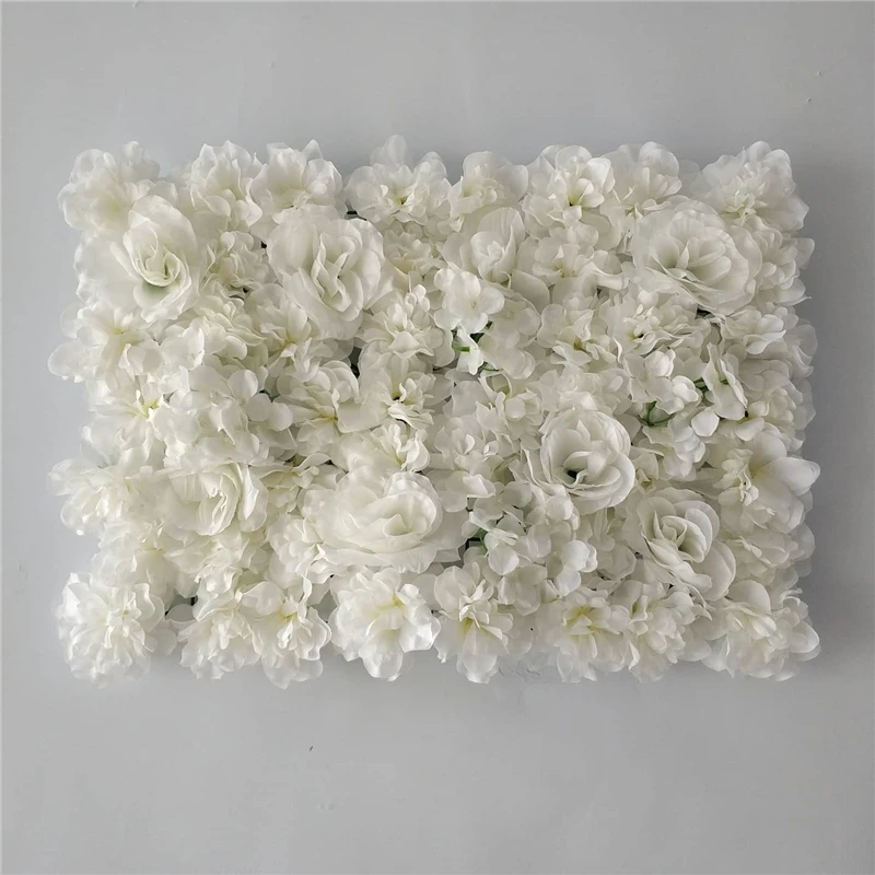 Roze Zijde Roos Bloem Muur Kunstbloem Achtergrond Paneel voor Bruiloft Baby Douche Verjaardag Thuis Feestdecoratie Kamer Decor