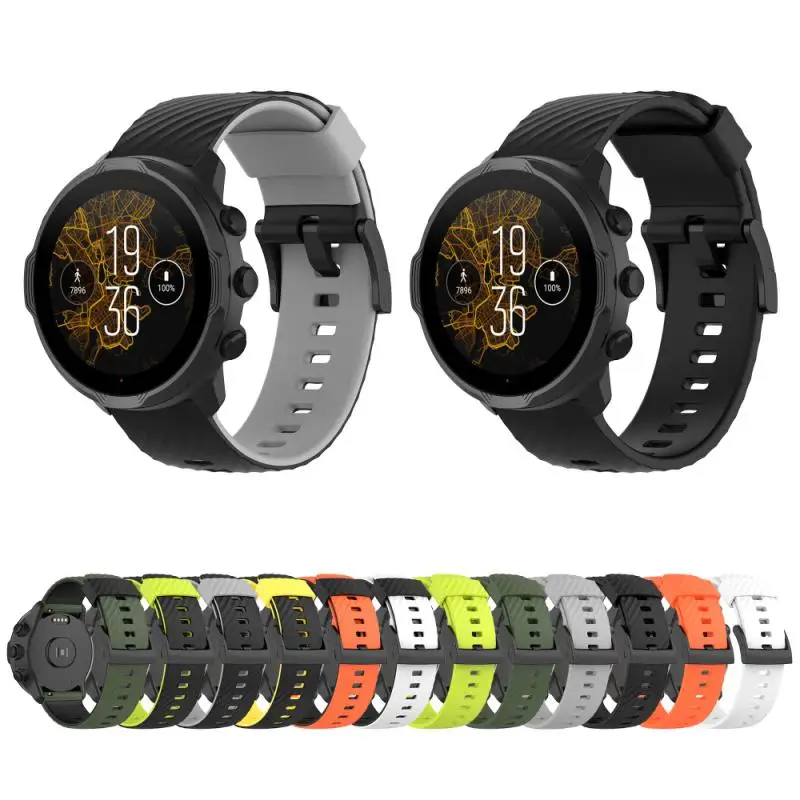 Suunto 9 Baro/9 Spartan/9 Gps Watch Band Stainless Steel Mens Q Machine Watch Waterproof Sweatproof Silicone Material