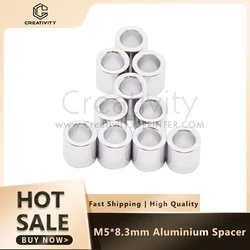 Creativity 20PCS M5*8.3mm Aluminium Spacer V-slot Isolation Column Separate Pillar Quarantine Bore 3D Printer Parts