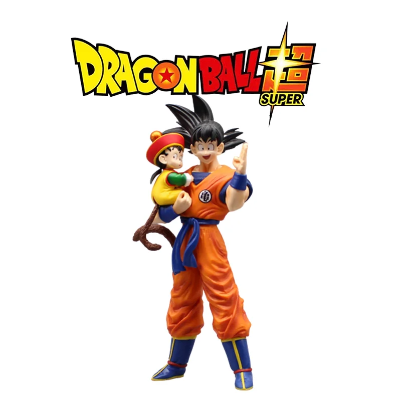 

30cm Dragon Ball Gk Son Goku Gohan Action Figure Father Holding His Son Pvc Collection Model Toys Decoration Doll Children Gift