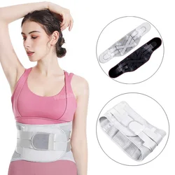 Adjustable Lumbar Back Belt Lumbar Pad Waist Protector Medical Double Pull Back Lumbar Support Belt Orthopedic Corset Woman Man