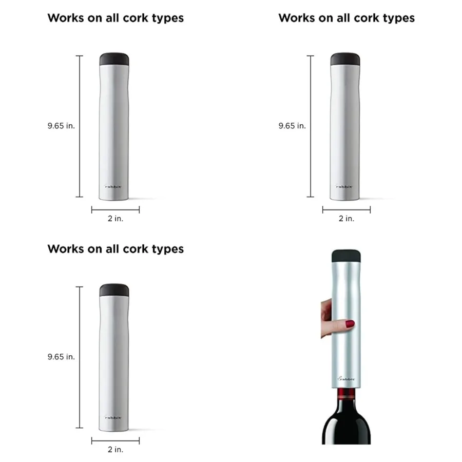 

Automatic Electric Corkscrew - Hands-Free Wine Opener with Integrated Foil Cutter, Rechargeable Cordless Electric Bottle Opener