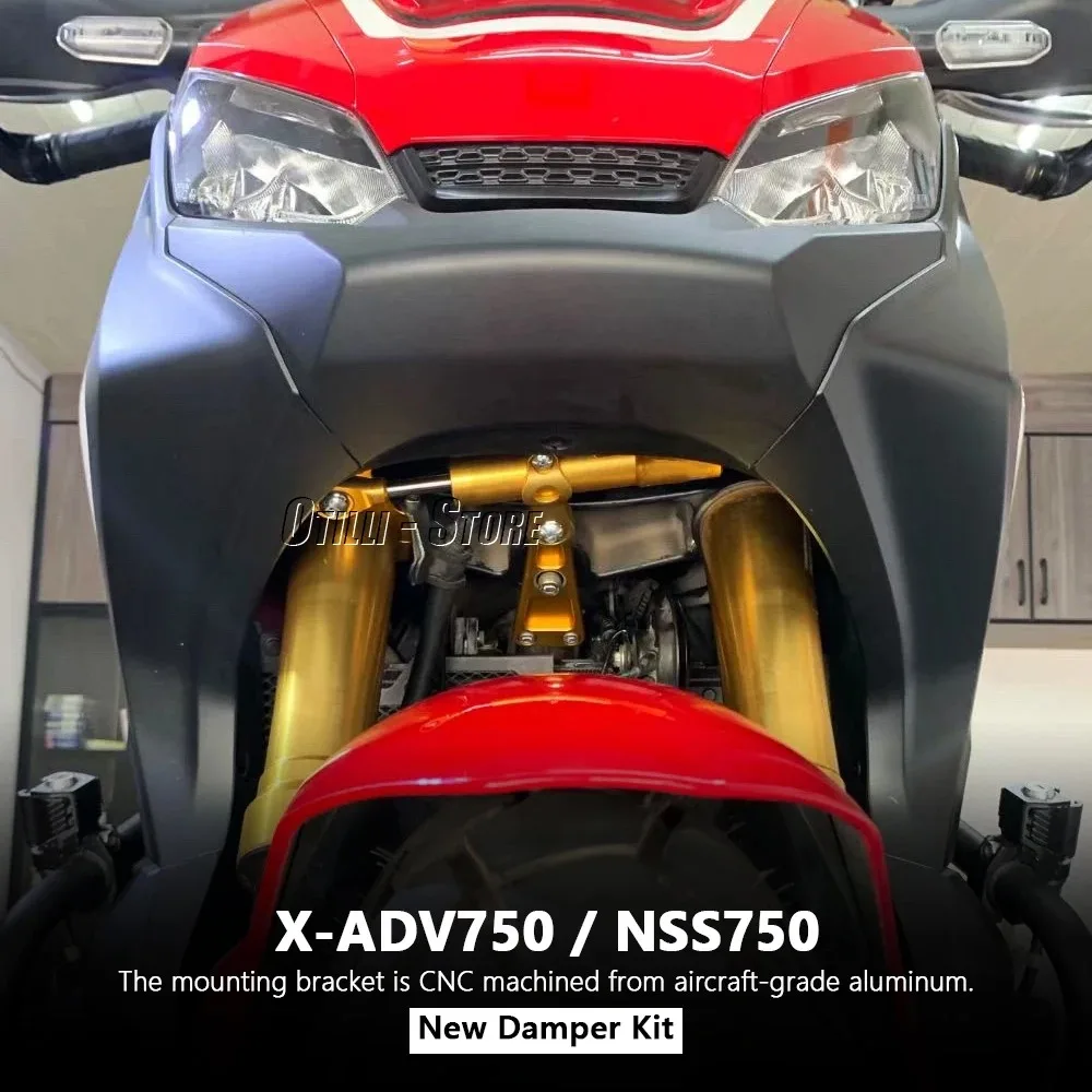 ใหม่รถจักรยานยนต์ปรับพวงมาลัย Damper Stabilizer ชุดติดตั้งยึดสําหรับ Honda X-ADV 750 XADV750 2017- NSS750 NSS 750 2021-